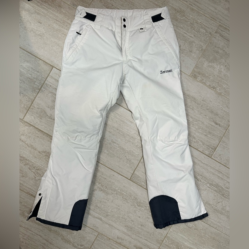 Women’s White and Black Ski Pants
